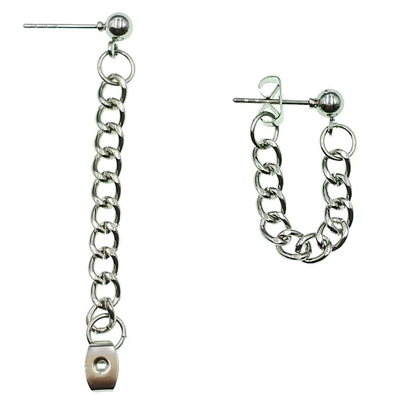 fashion Simple punk chain earrings for Women Korean Minimalist Earrings Jewelry