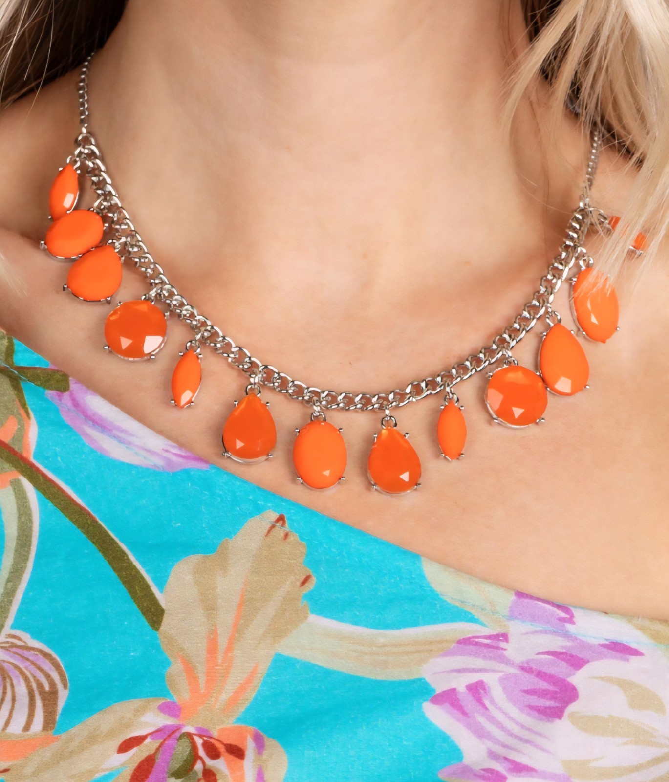 FREE SHIP ~ NEW 3-piece Set~PAPARAZZI~Orange glassy beads & seed beads ~ NEB