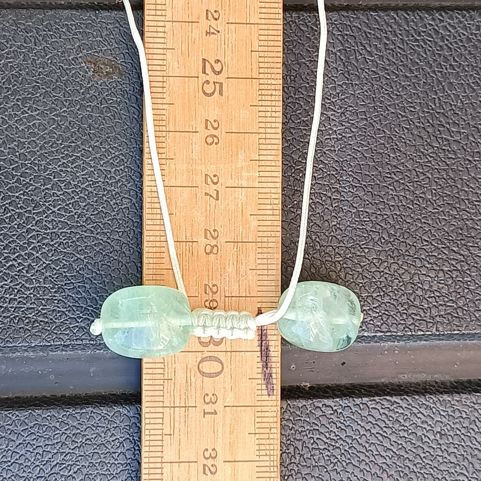 Lola Rose Green Fluorite Gemstone Beaded Necklace Hand Knotted Adjustable