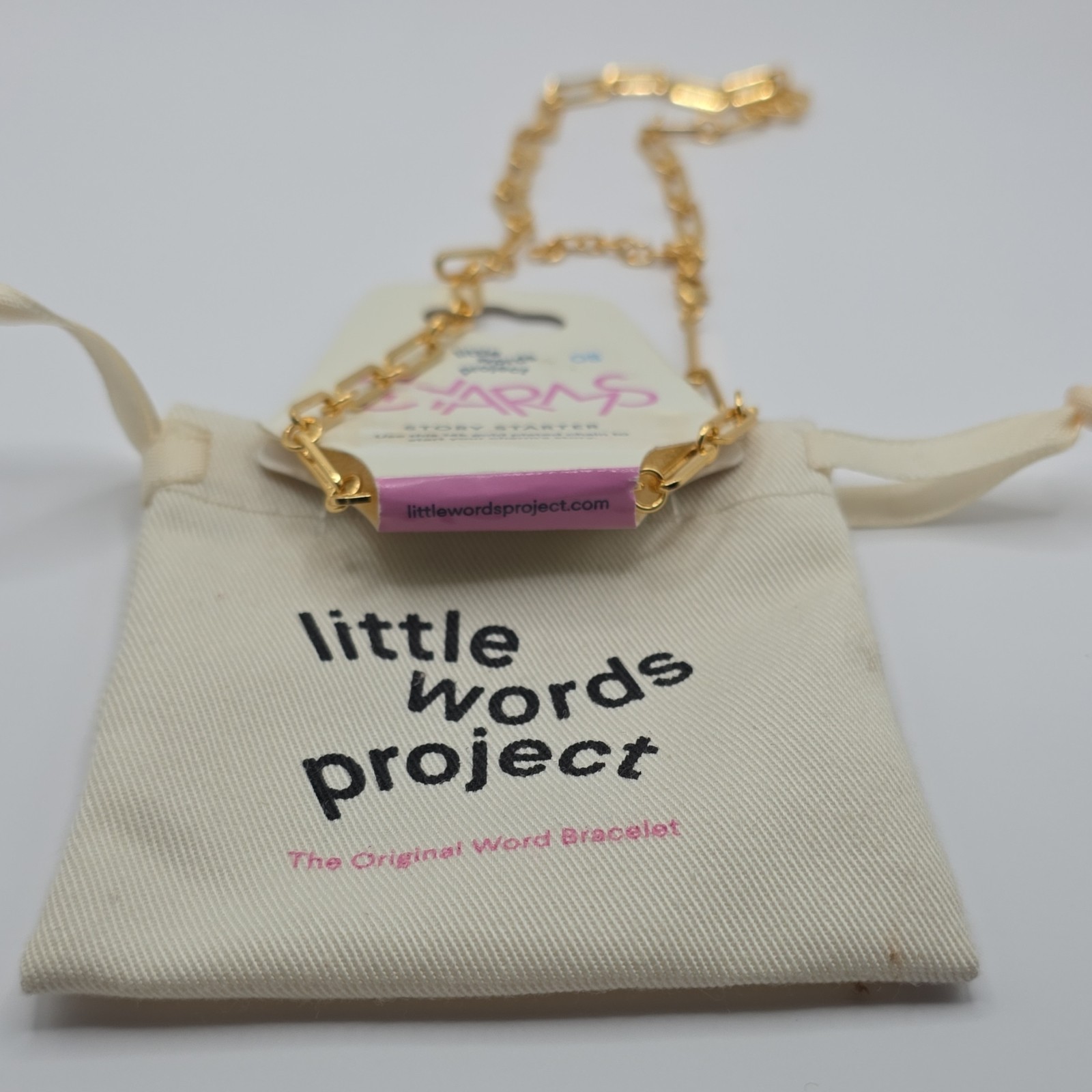 Little Words Project 14 k Gold Plated Link Chain Necklace Lobster Closure Metal