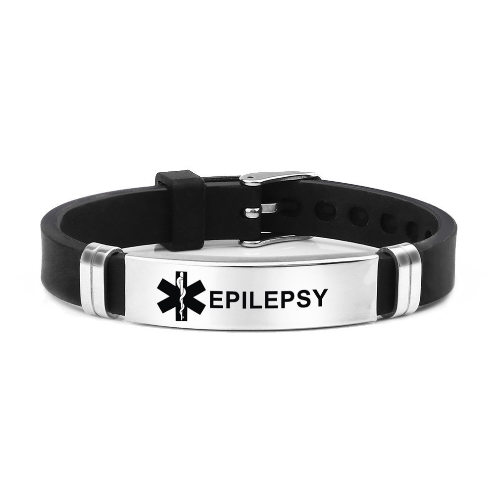 Silicone Medical Alert Wristband Personalized Customized Medical ID Bracelet