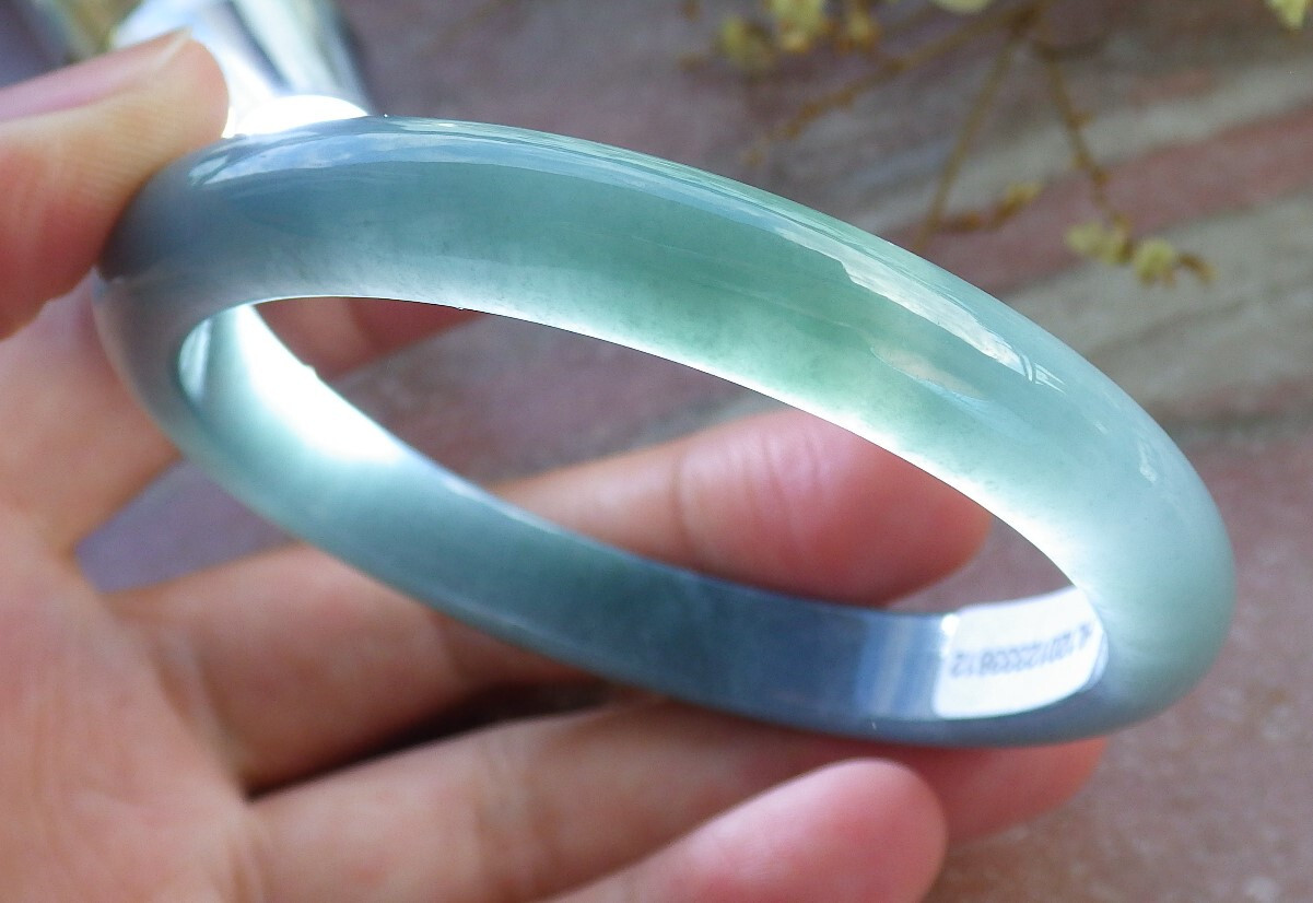 Video Certified Green 100% Natural A JADE Jadeite Bangle Bracelet 56mm 手镯 617069