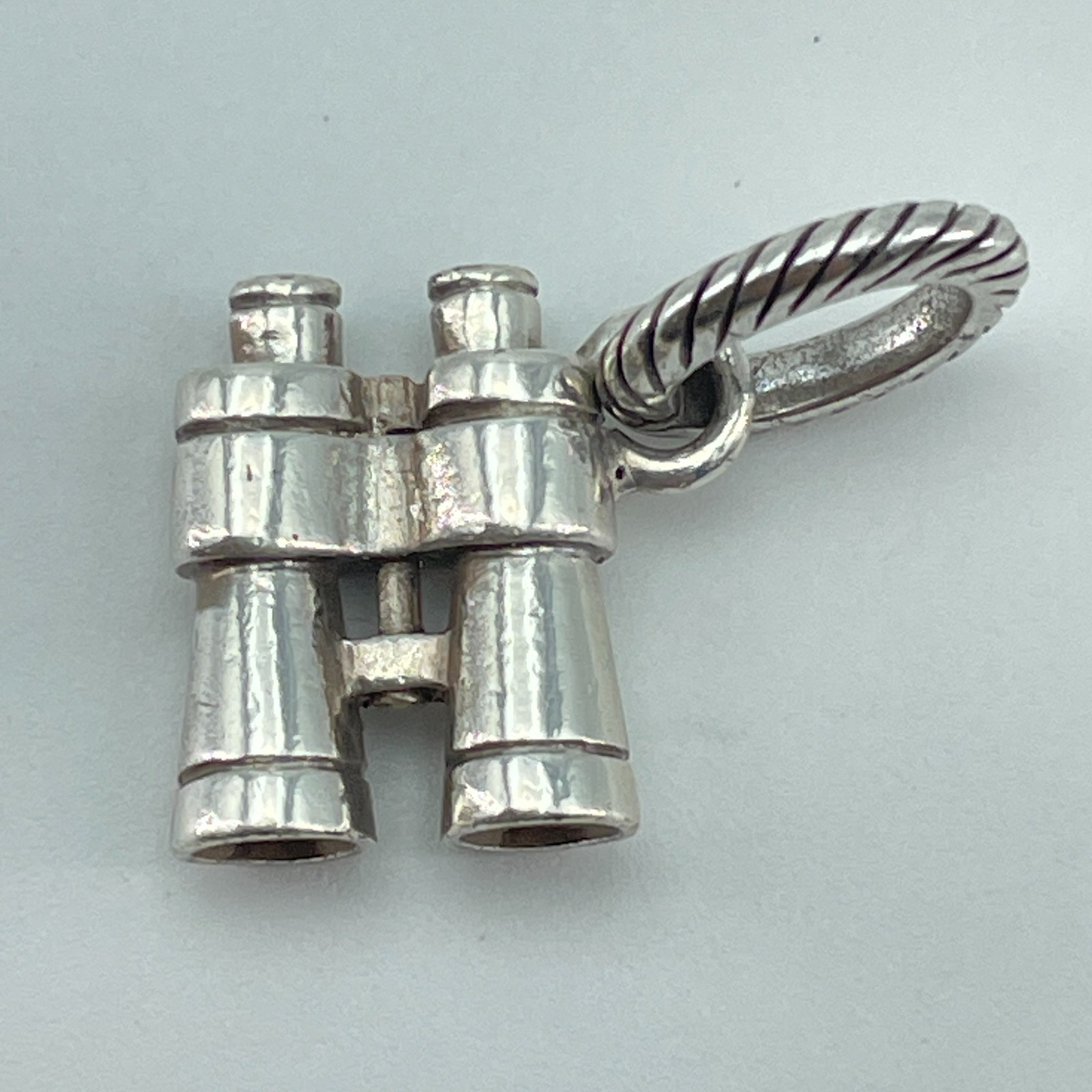 BRIGHTON Binoculars Charm Pendant Womens Silver Plated Travel Adventure NEW .75″