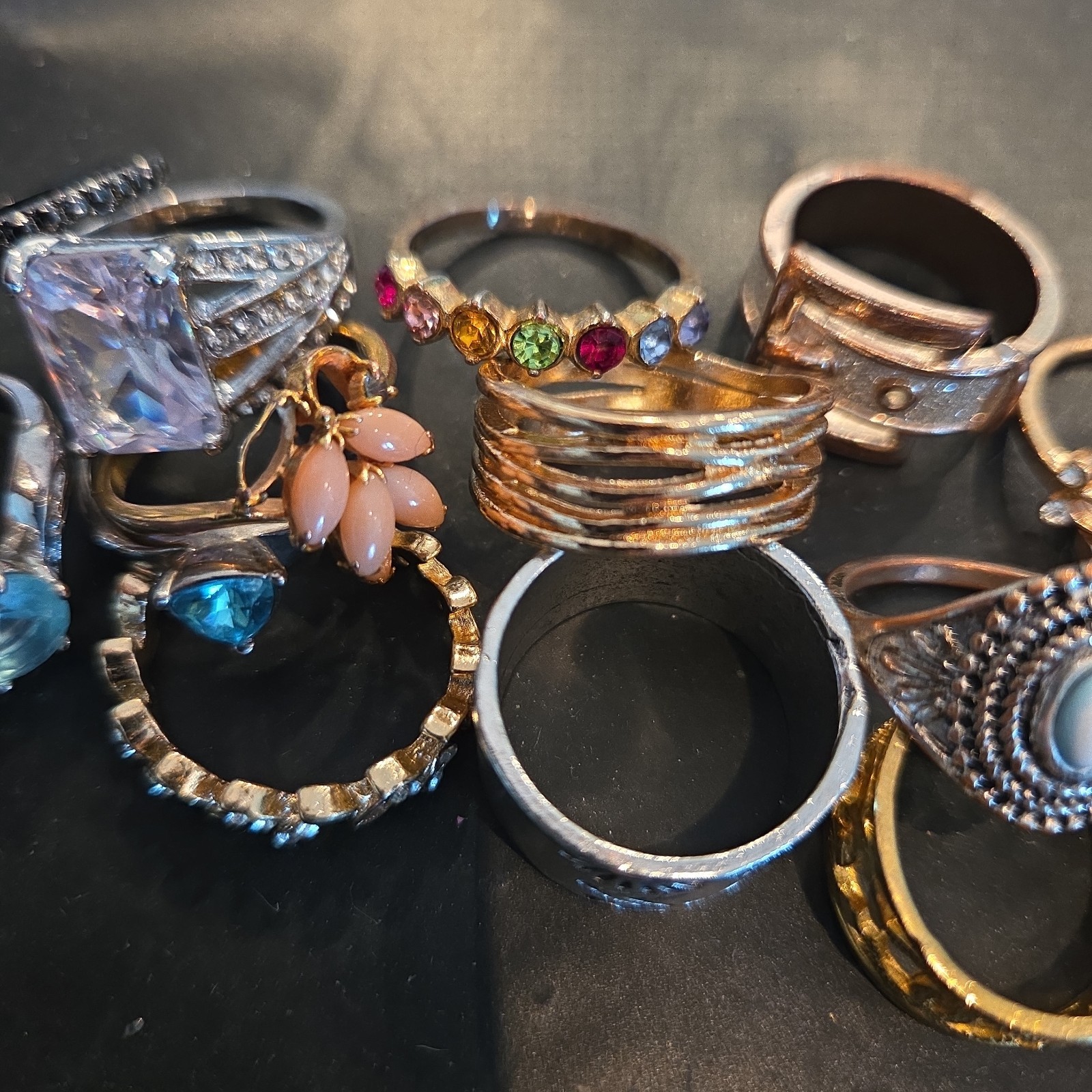 Miscellaneous Rings mixed multicolor Rings Lot of 20 sz 9