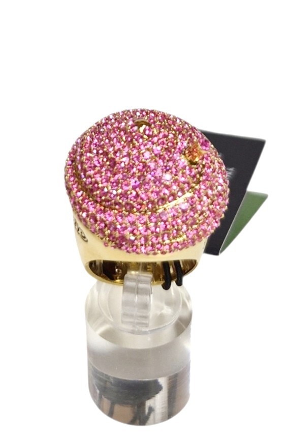 Kate Spade Fast Food Freezie Statement Ring Size 8 Pink Multi Brass KL504 New
