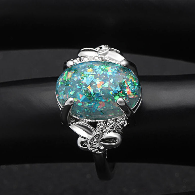 Sharla Statement Ring Oval Pink Fire Opal Women Ginger Lyne Collection