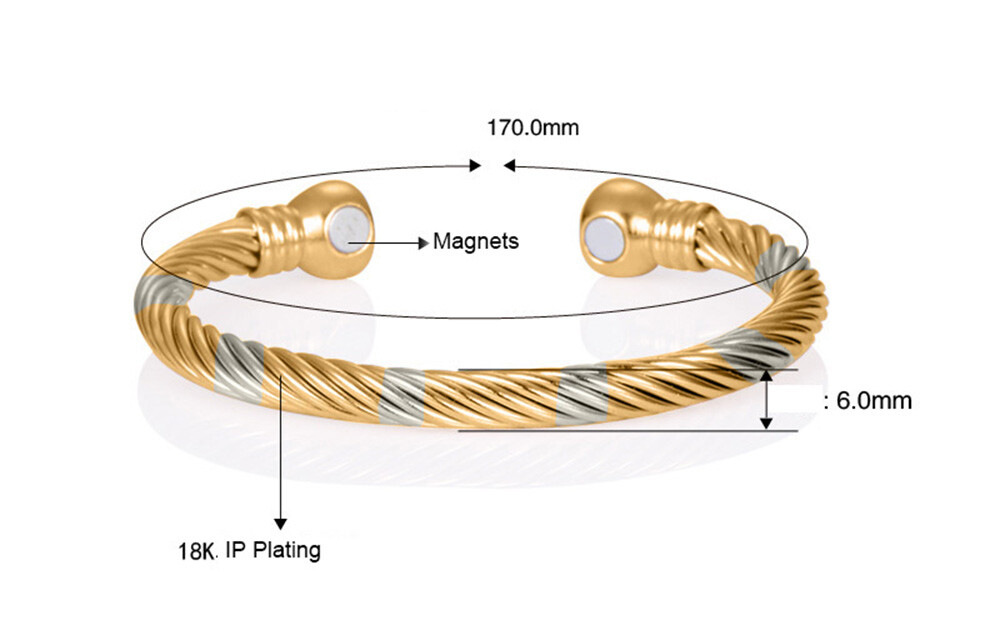 Copper Magnetic Therapy Bangle Balance Energy Stress Arthritis Pain Relief Golf