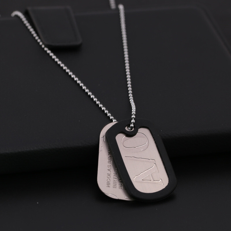 Gangsta Nicolas Brown Twilight A/0 Cosplay Mercenary Dog Tag Necklace Pendant