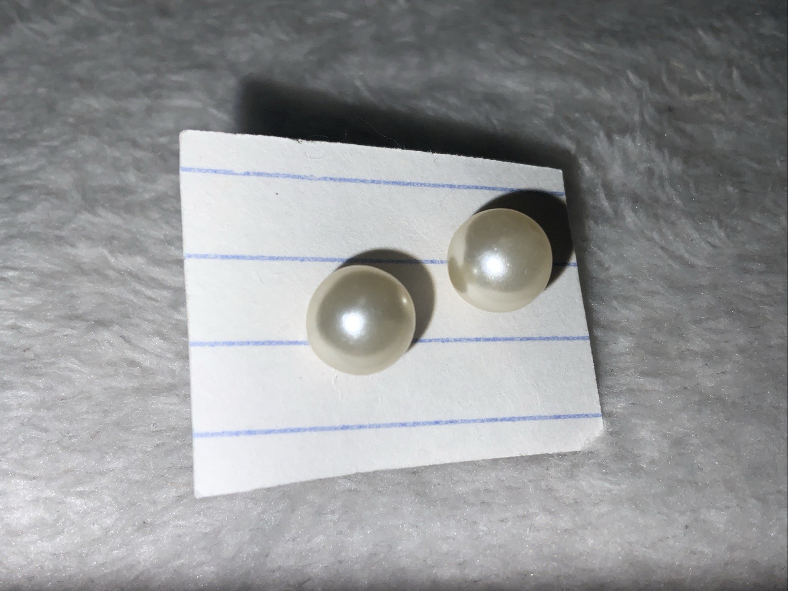 8 Pair Round Ball Stud Earrrings Various Colors & Faux Pearl