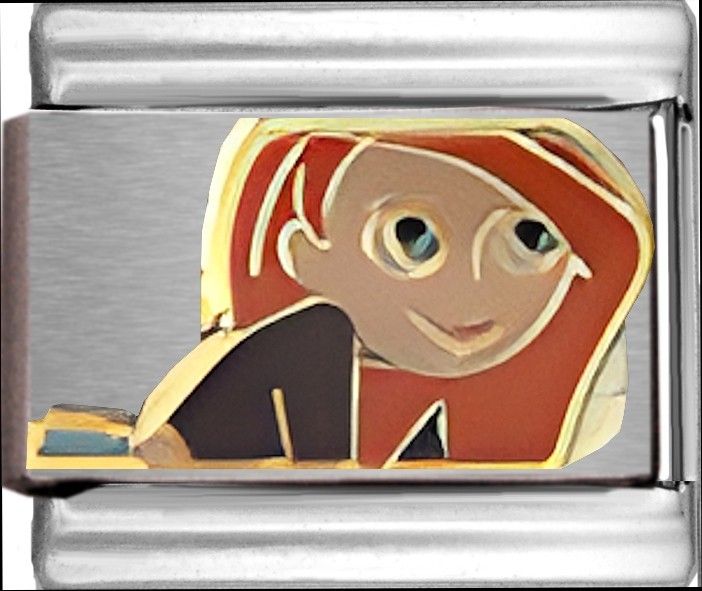 Licensed Disney Kim Possible Italian Charm Enamel 9mm Bracelet Cartoon TV RARE