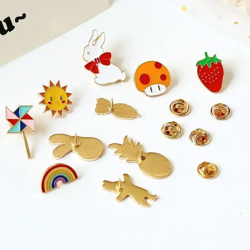 10-100Pcs Enamel Badges Pins Brooches Cute Cartoon Brooches for Child and Women