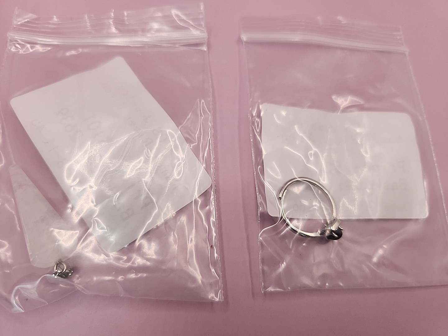 NEW TGS Jewelry Crystal Necklace Pendent (4cm) + Bonus Ring Size 6.5