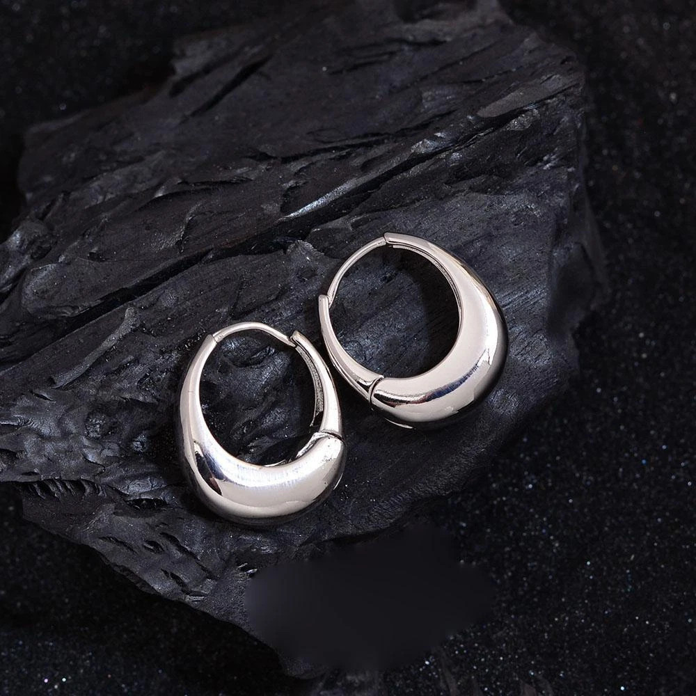 Fashion Women’s Earrings Sterling Silver Retro Filigree Oriental Huggie