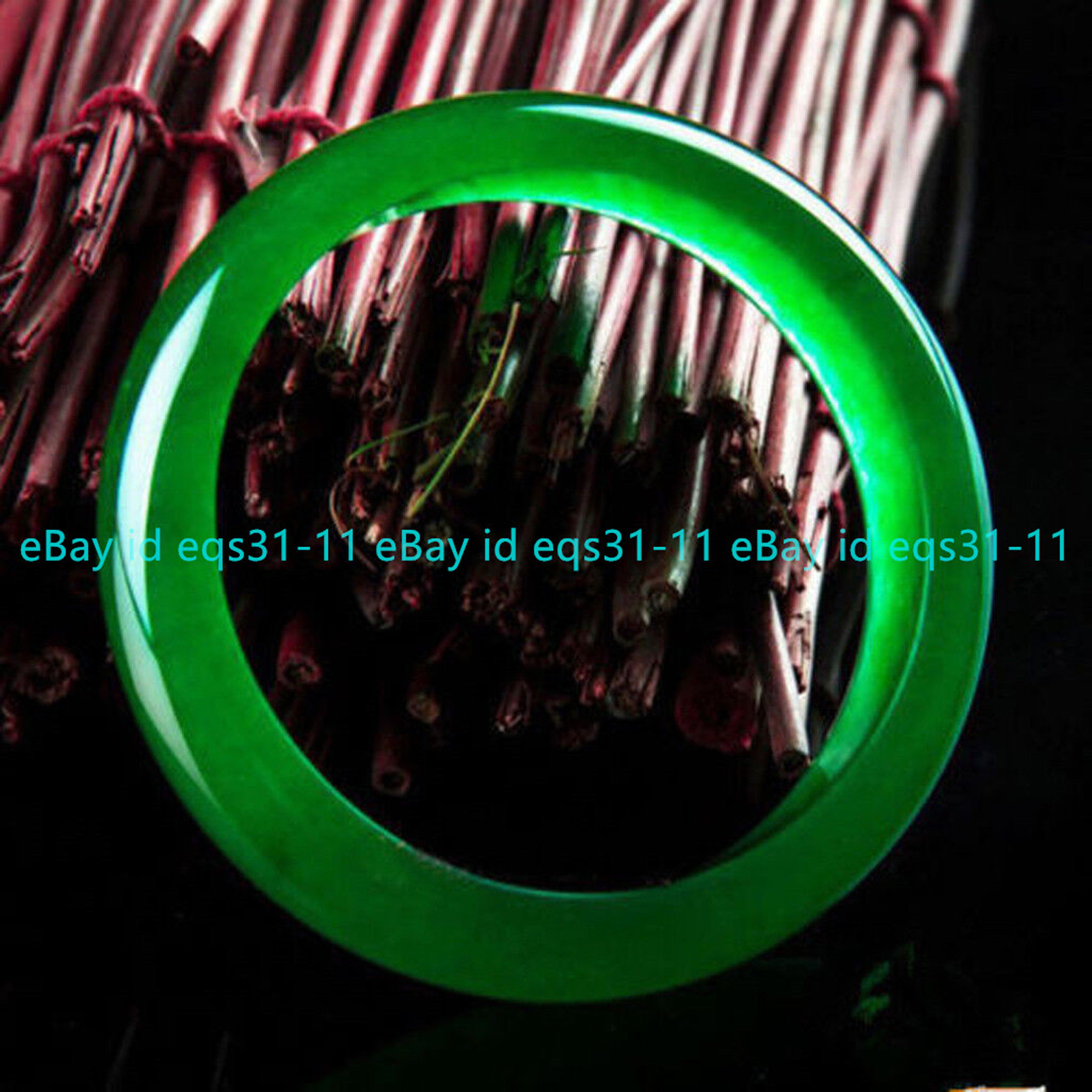 Real Natural 56-58mm Jade Green Jadeite Bangle Bracelet