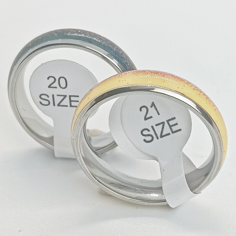 36 Pcs 4mm Pearl Coated Stainless Steel Rings Curved Inner Arc Unisex Stackable