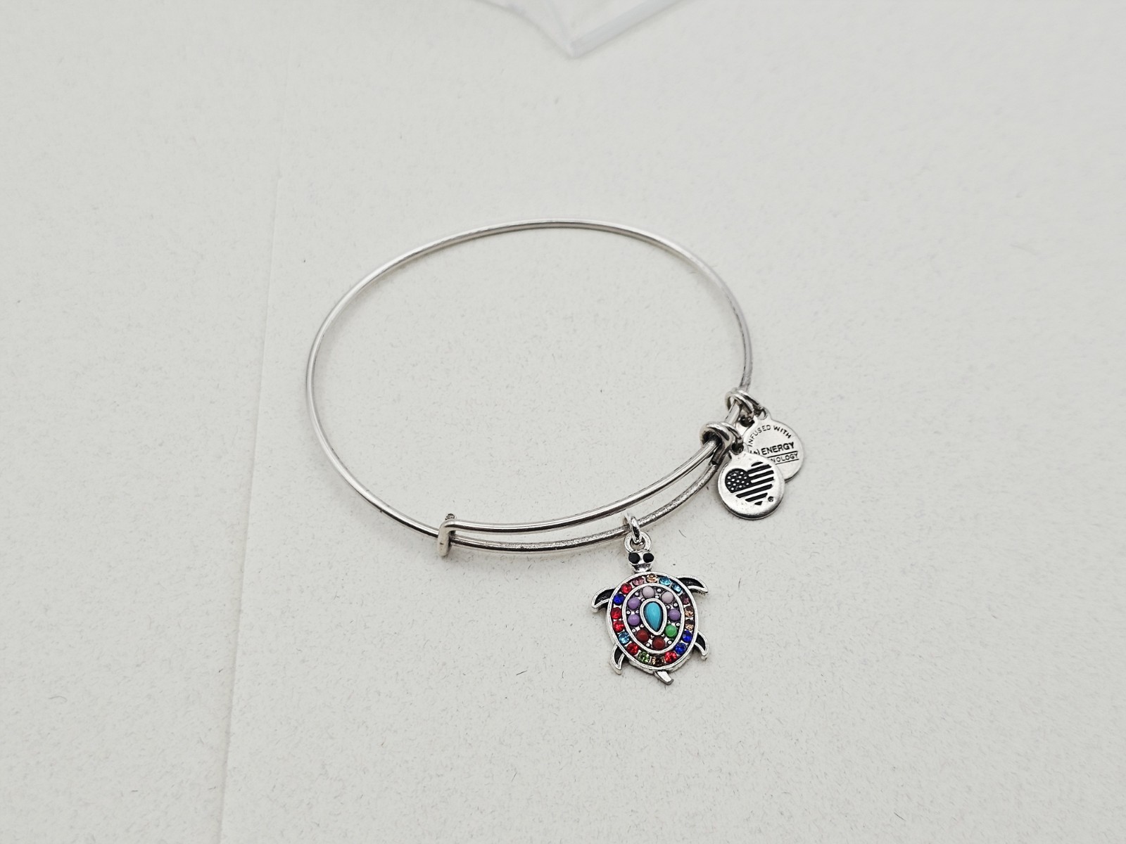 Alex & Ani “Silver Beaded Blue 🌊 Sea Turtle 🐢 Ocean Charm ❤️ Bracelet ✨️
