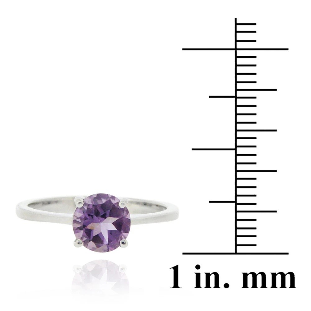 3.6ct Amethyst Pendant, Earrings & Ring Solitaire Set in 925 Silver