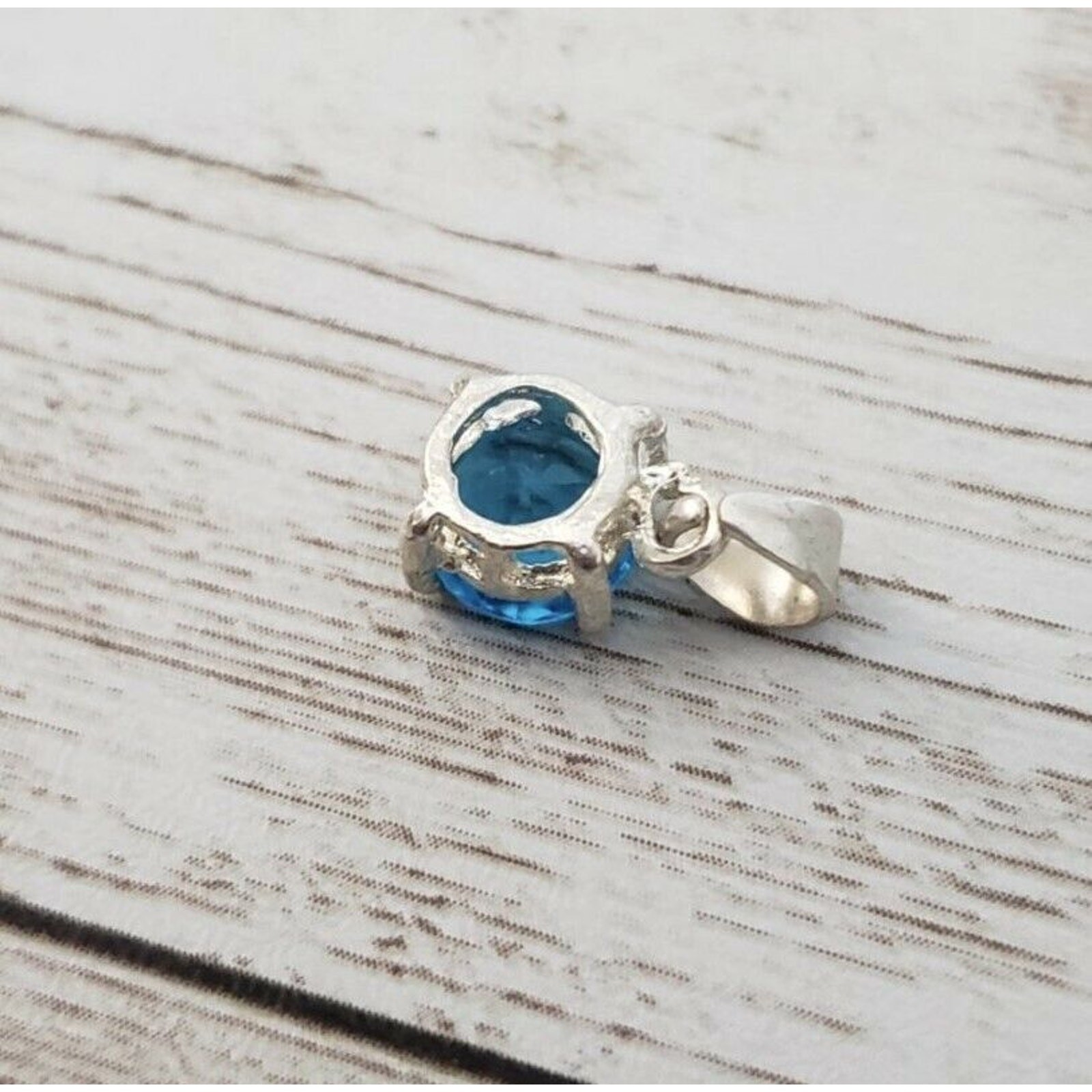 Blue Gem Pendant Just Over 0.25″ – No Chain Included