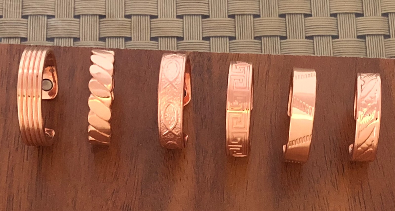 Solid Pure Copper Magnetic Ring Men Women Arthritis Adjustable Ring