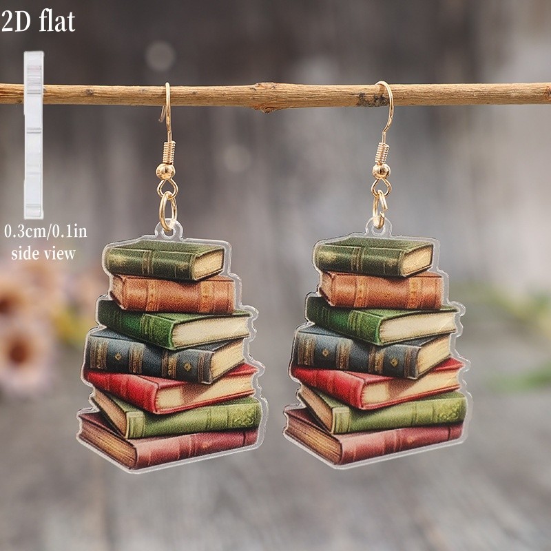 1 Pair of Retro-style Back-to-school,graduation Season Acrylic Creative Earrings