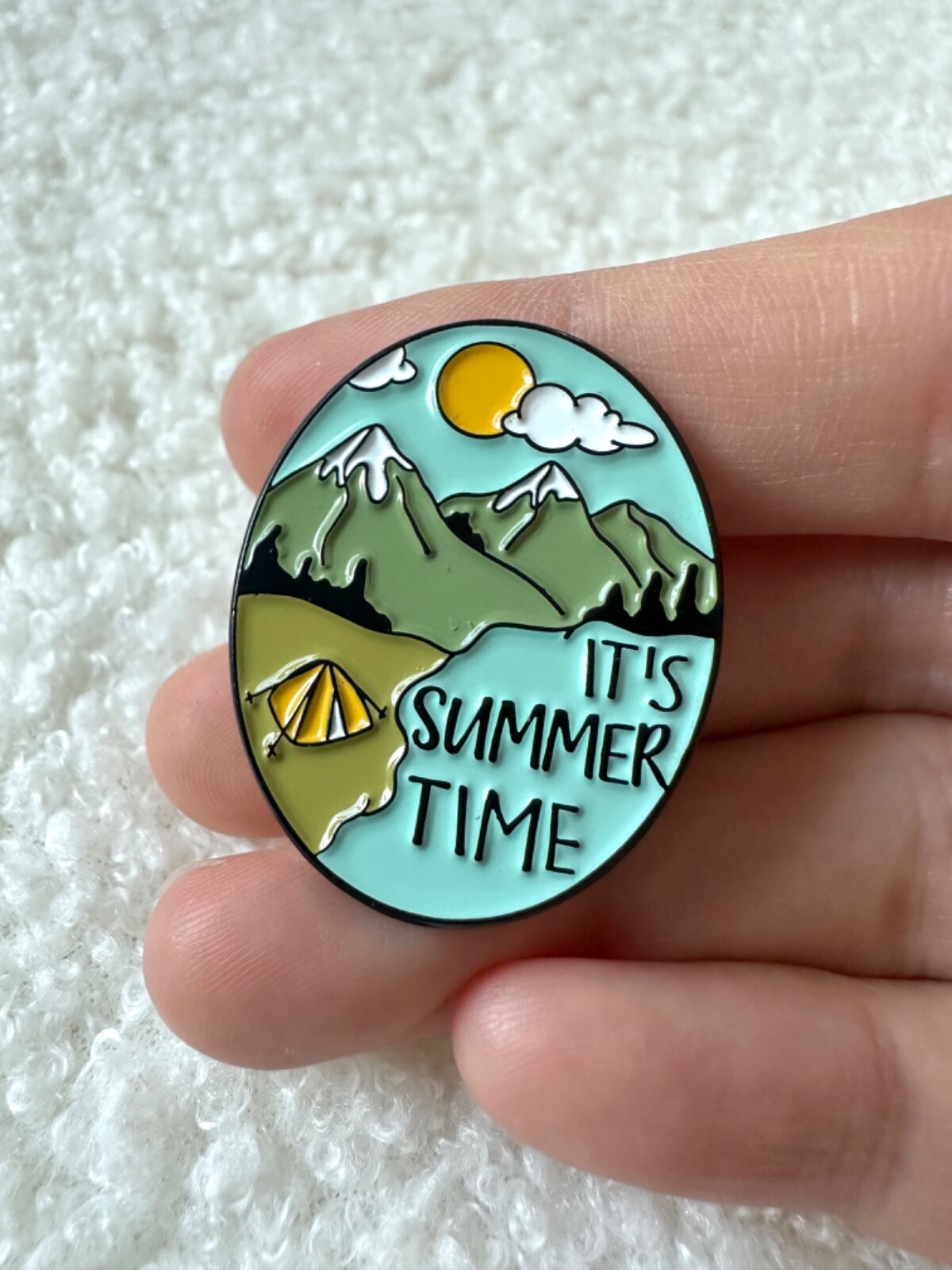 Outdoor Lover Travel Road Trip Hiking Camping Nature Scenery Enamel Badge Pin