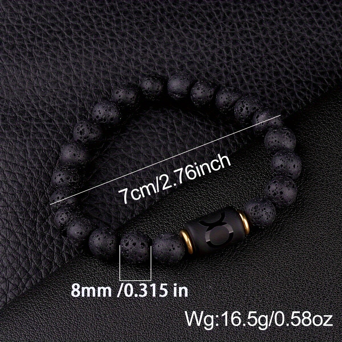 12 Constellations Men Women Fashion Jewelry Volcanic Lava Stone Zodiac Bracelets