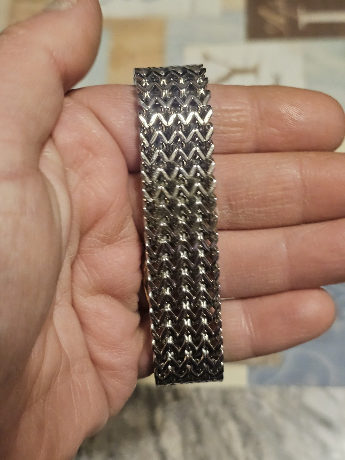 Silver Tone Bracelet 8 Inch
