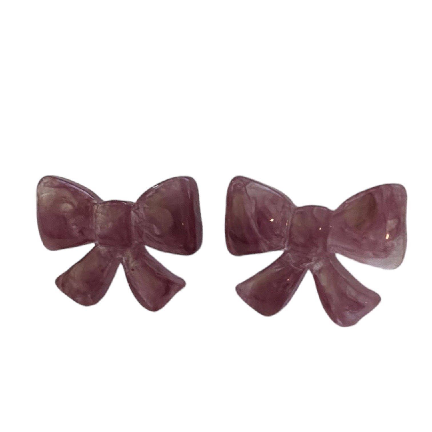 Purple Bow Girls Stud Fashion Earrings