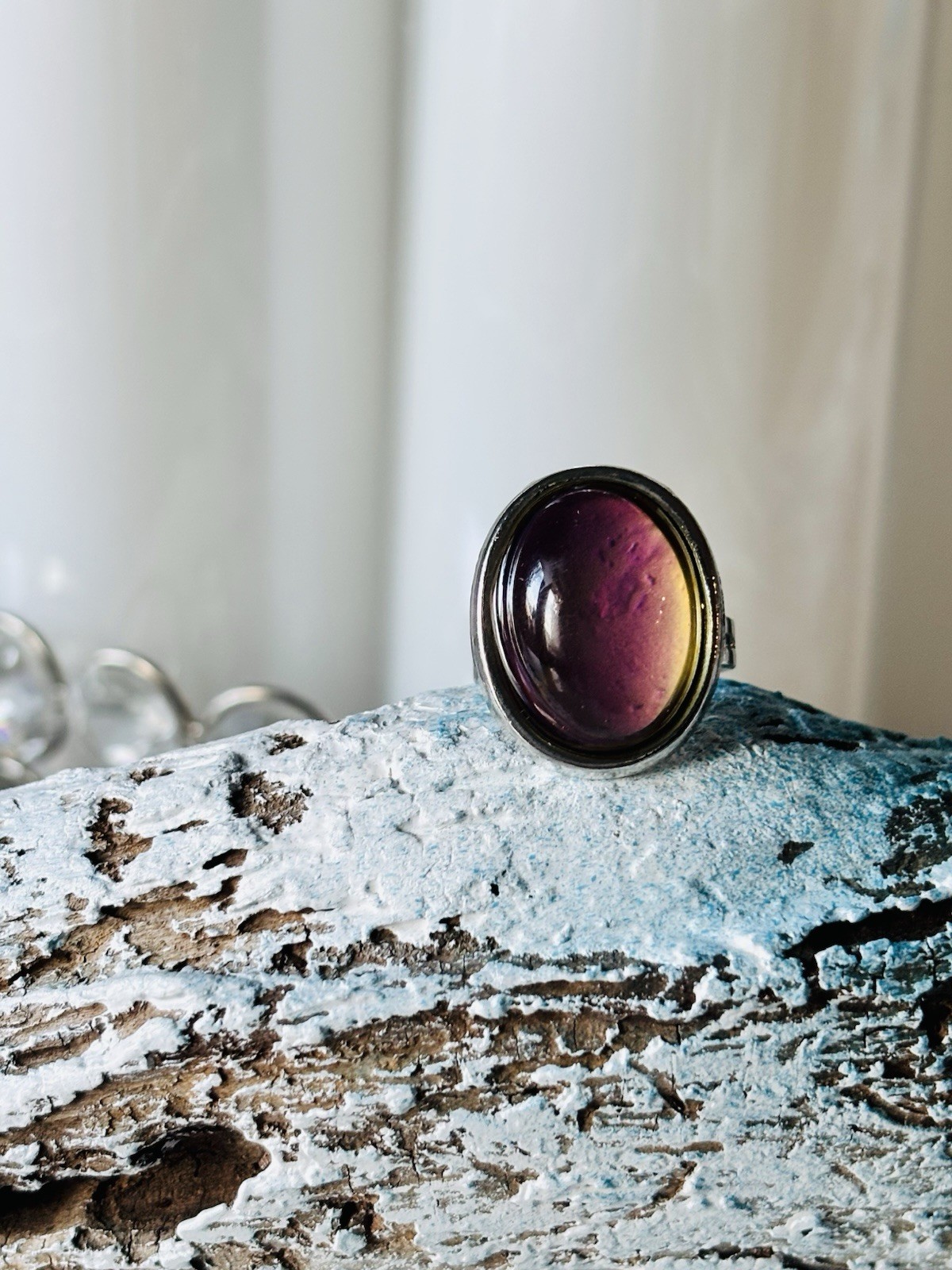Adjustable Oval Mood Ring Multi Color Ring Anillo De Humor Fashion Jewelry