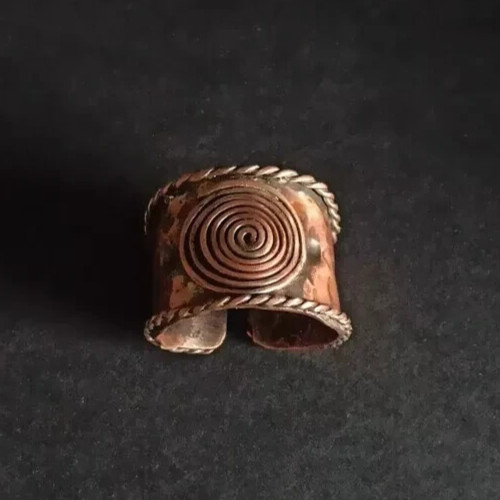Solid Pure Copper Minimalist Healing Ring, Handmade, Unisex, Wide Openable Band