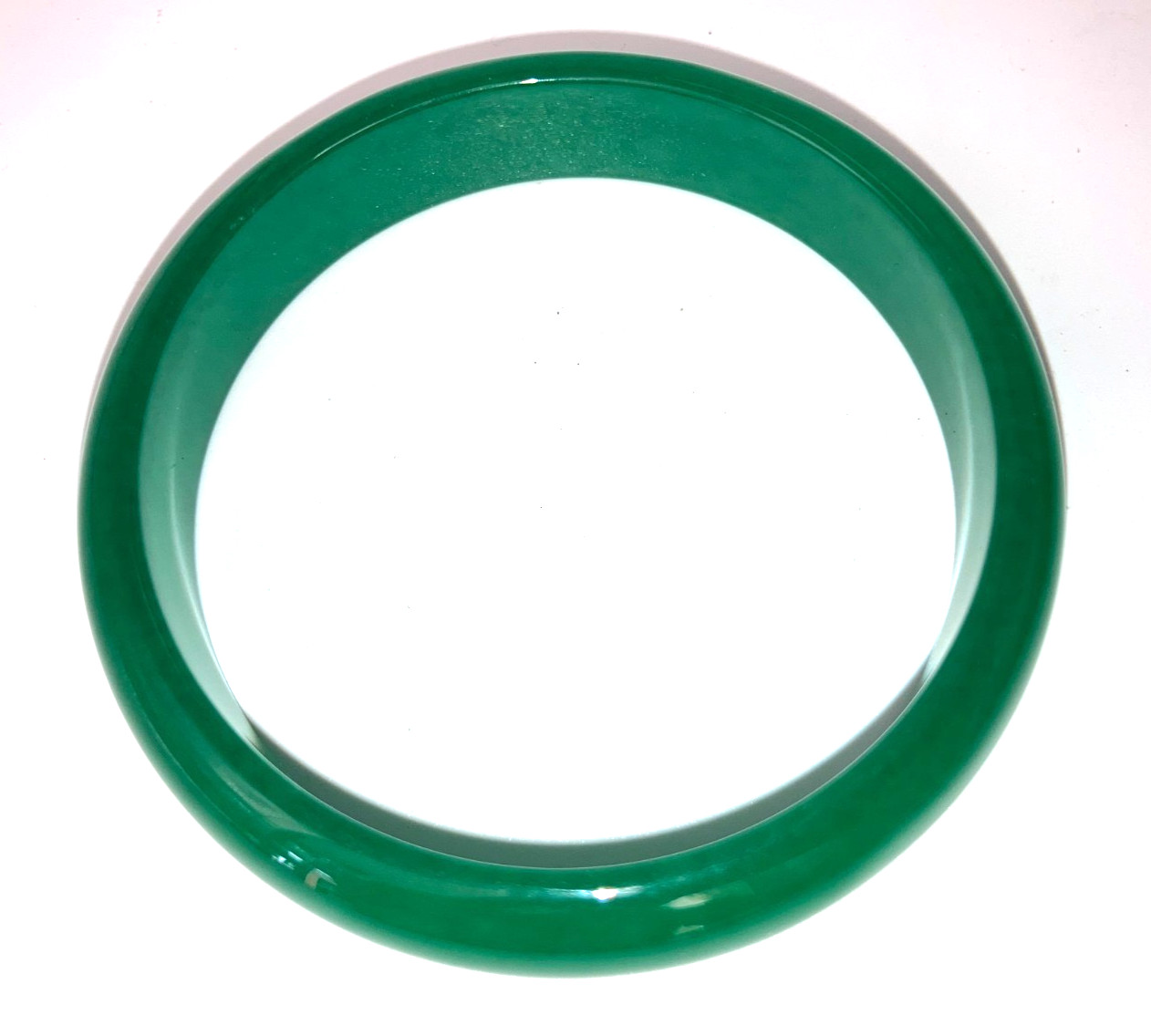 TREATED GREEN JADE JADEITE JEMSTONE BANGLE JEWELRY BRACELET