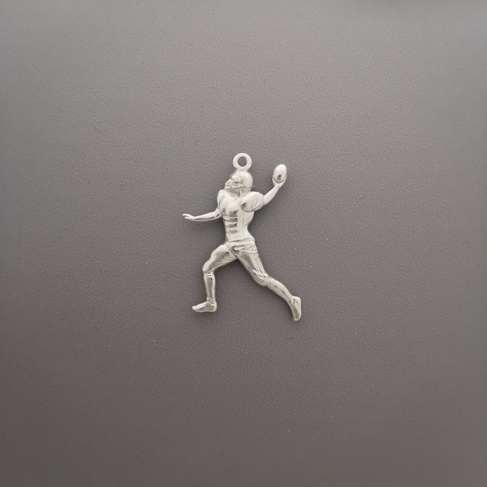 American Football Pendant – Two-Tone 925 Silver Sports Jewelry for Players
