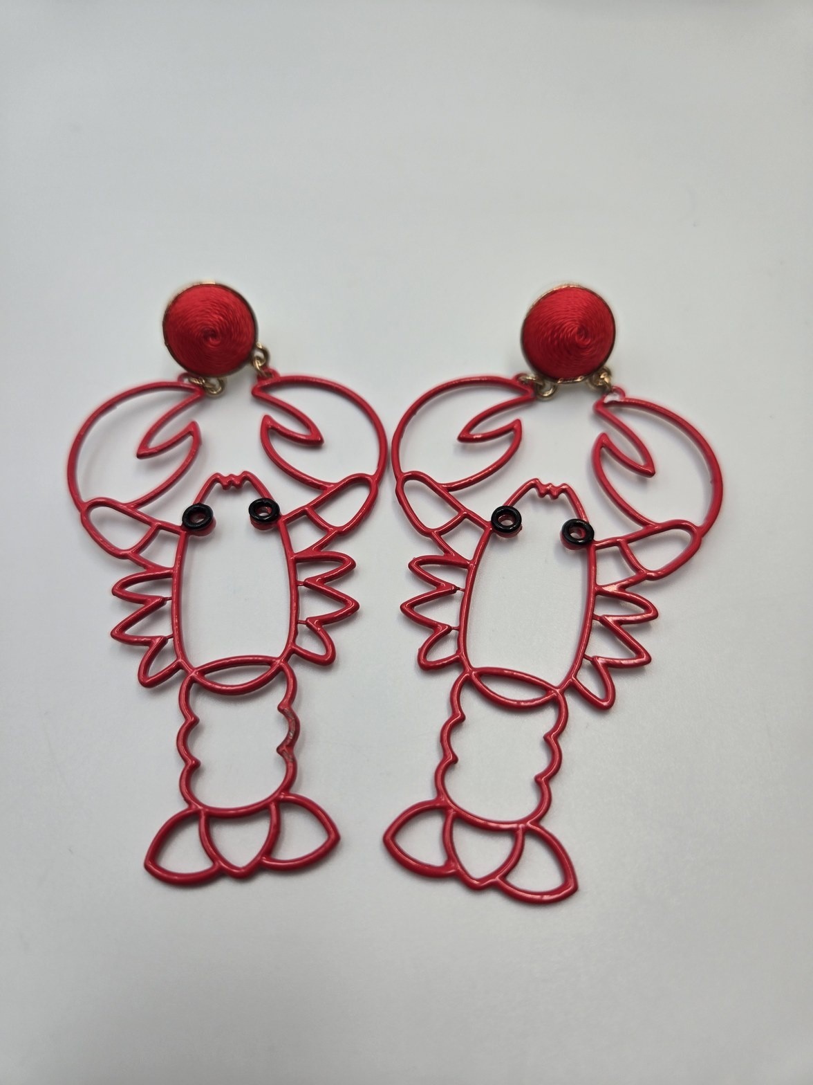SUGARFIX BaubleBar Red Lobster Wire Dangle Drop Statement Earrings crawdad 300