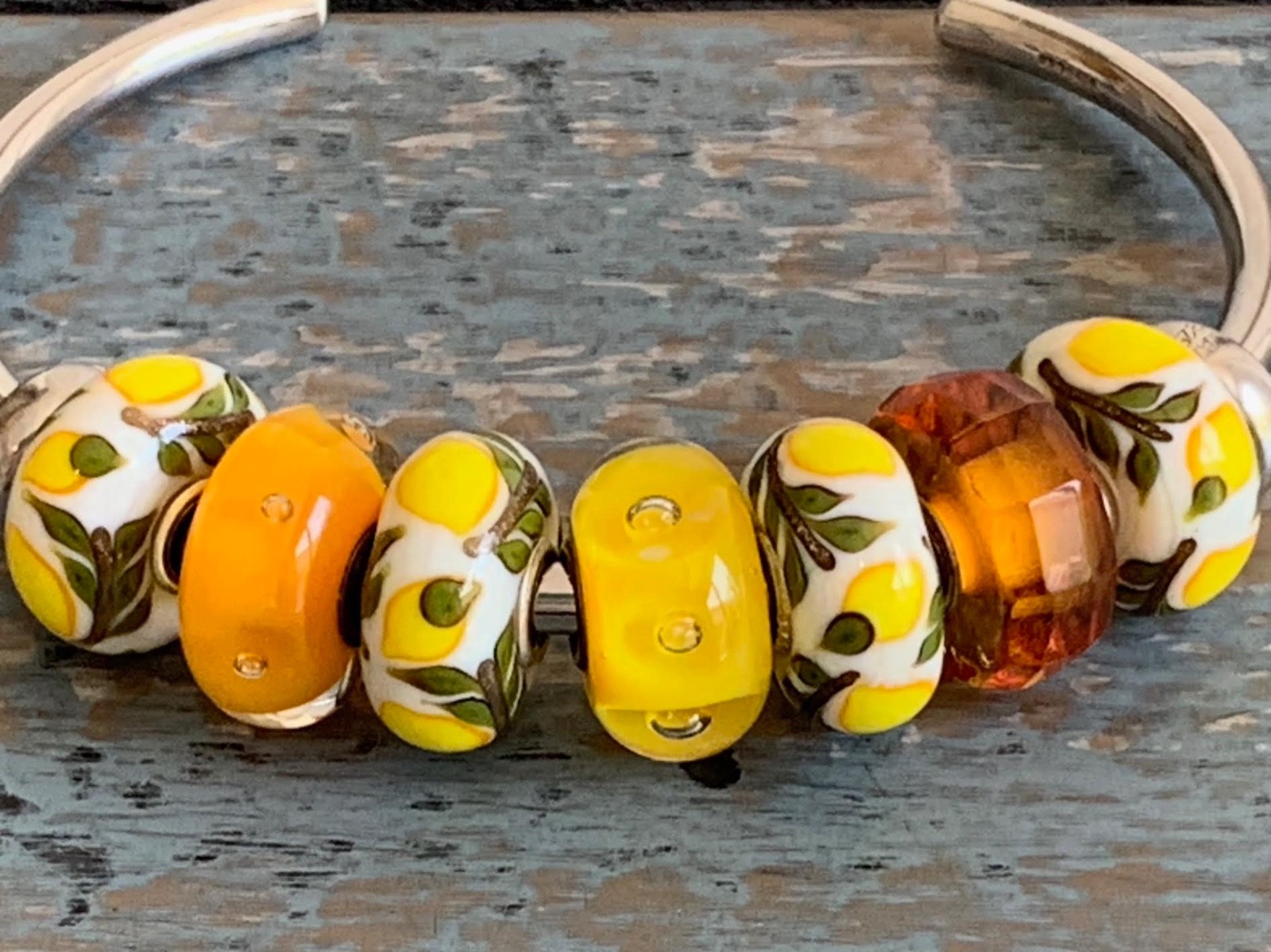 Trollbeads Scent of Lemons Glass Bead ~ Italy Limited Edition 🍋ONE BEAD ONLY