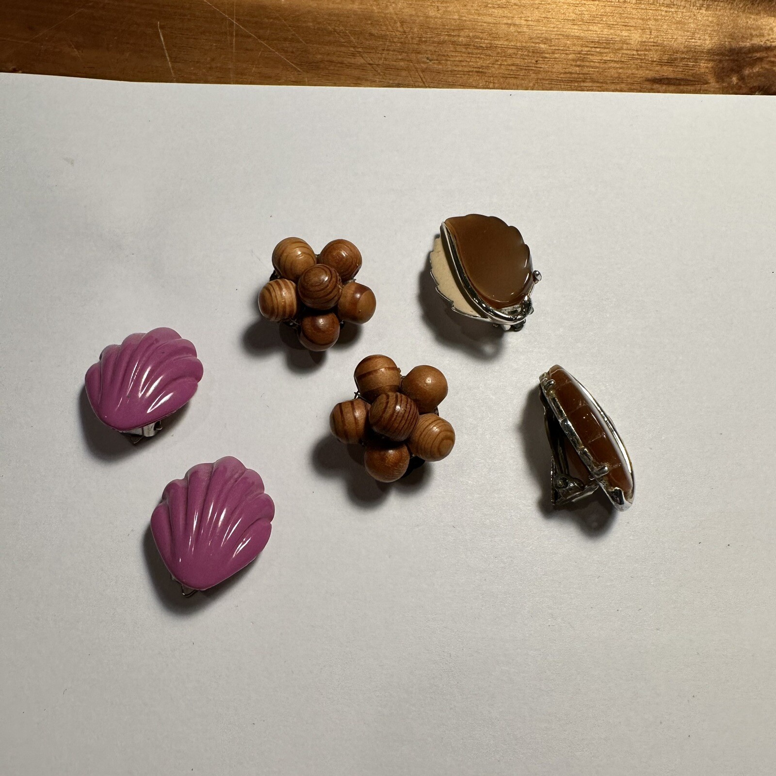 Lot of 3 Clip On Earrings – 1 Signed Lisner