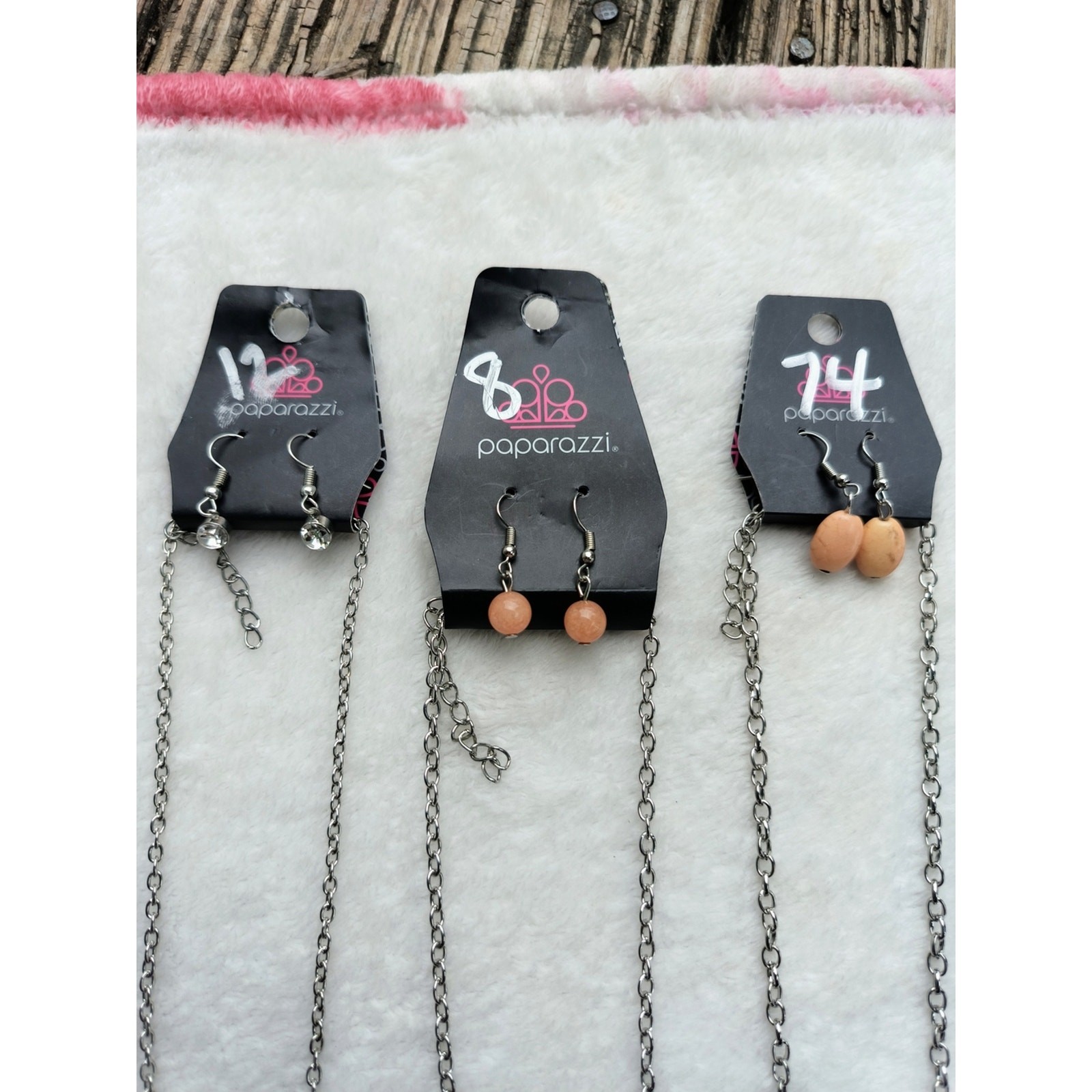 paparazzi Pink, Peach, Green & Silver Pendant Necklace Set