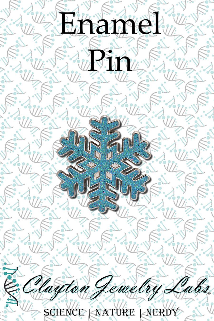 Snowflake Glitter Soft Enamel Lapel Pin
