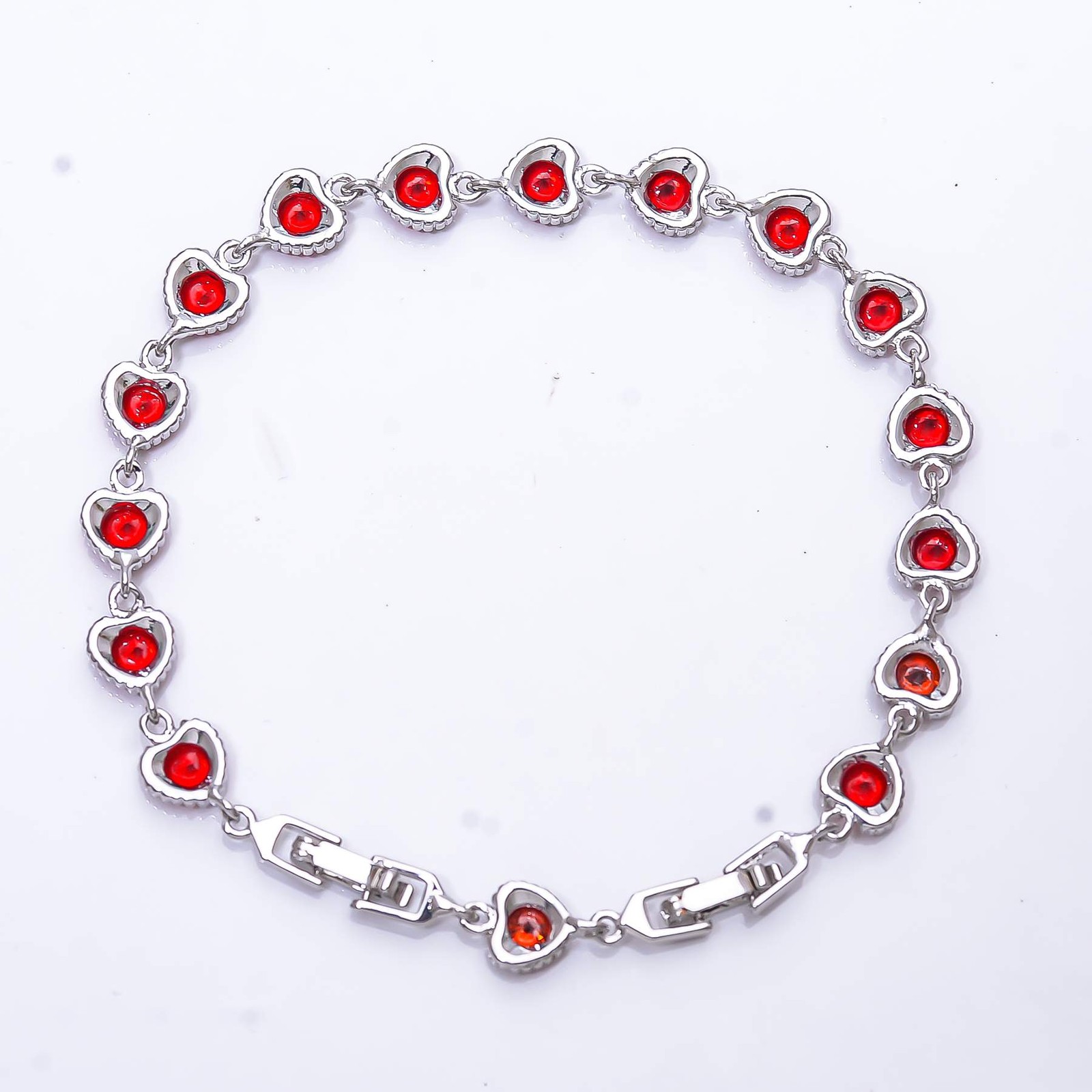 Red Garnet 925 Sterling Silver Tennis Bracelet 7.99″, Christmas Gift B6941