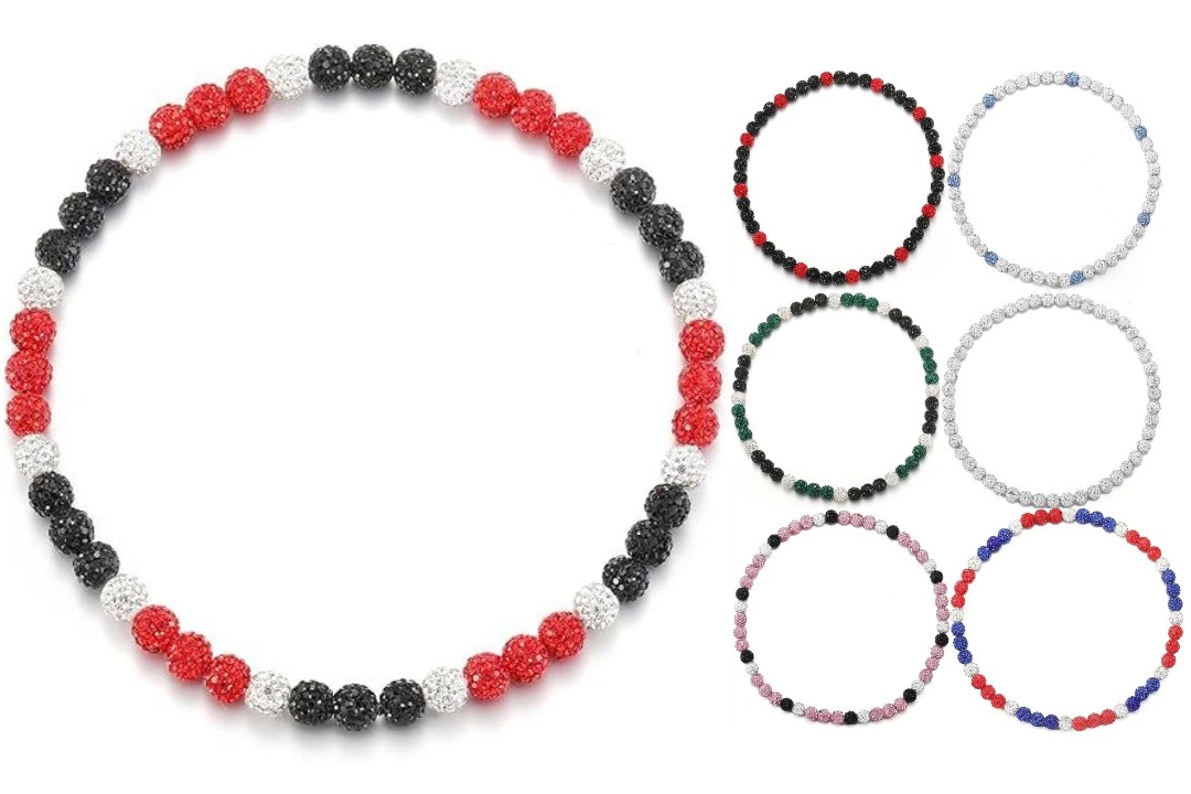 1x Baseball Bling Chain Beaded Necklace Gifts For Men Player Team Lovers 16″-20″