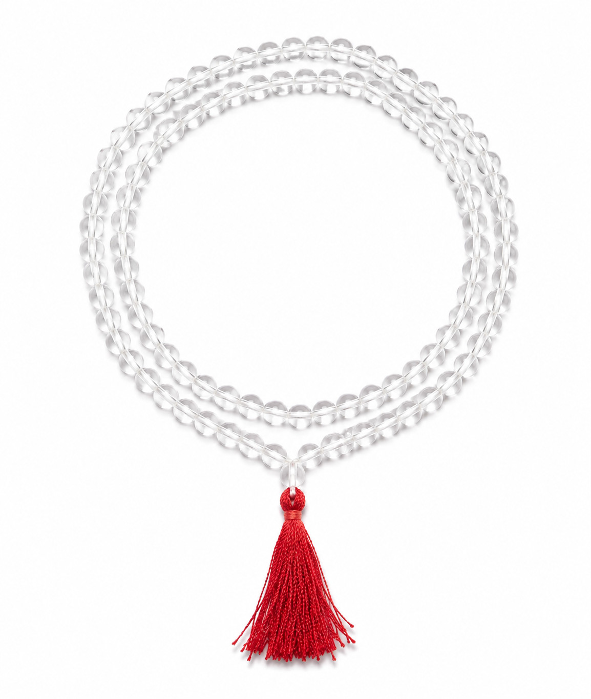 Natural white Coral 108 Bead Jap Mala Meditation Prayer mala with Tassel 161