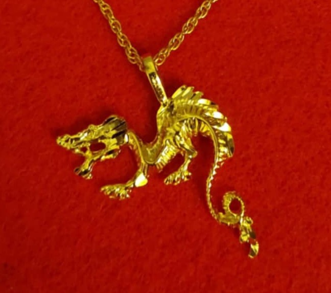 14KT GOLD PLATED CHINESE DRAGON CHARM PENDANT – 2152