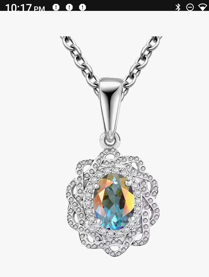 Mystic Topaz Pendant 1 ctw