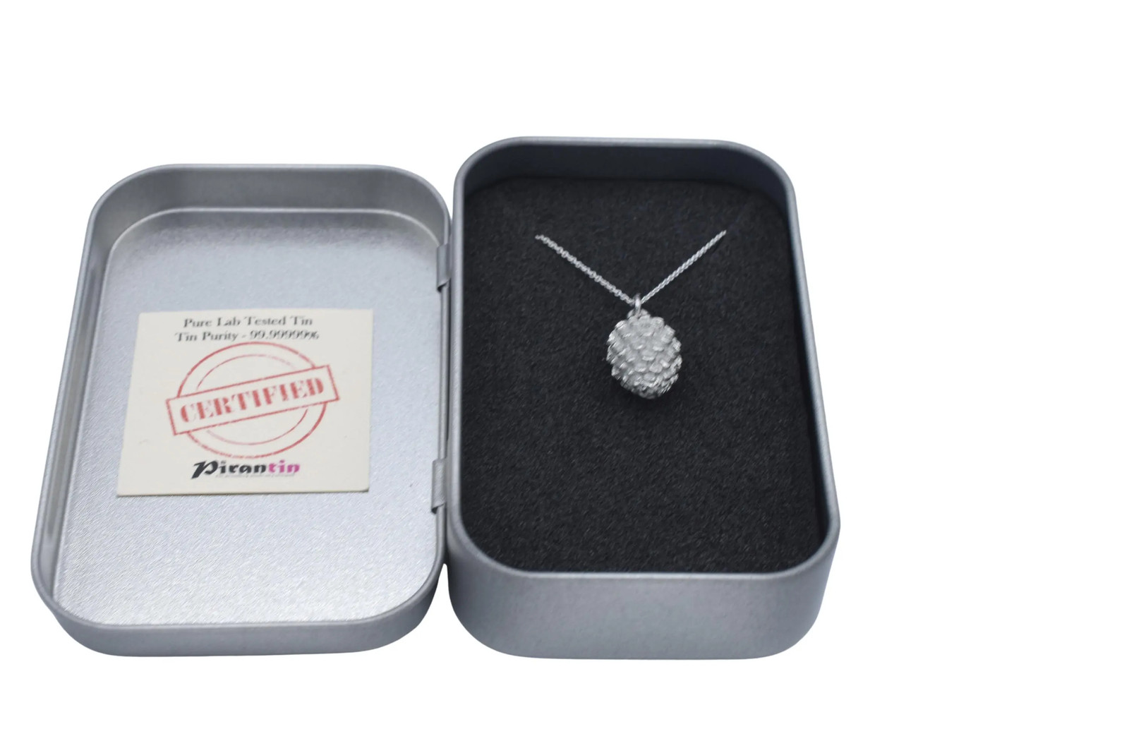 10th Anniversary Tin Pendant Pinecone Pendant/Necklace Gift UK