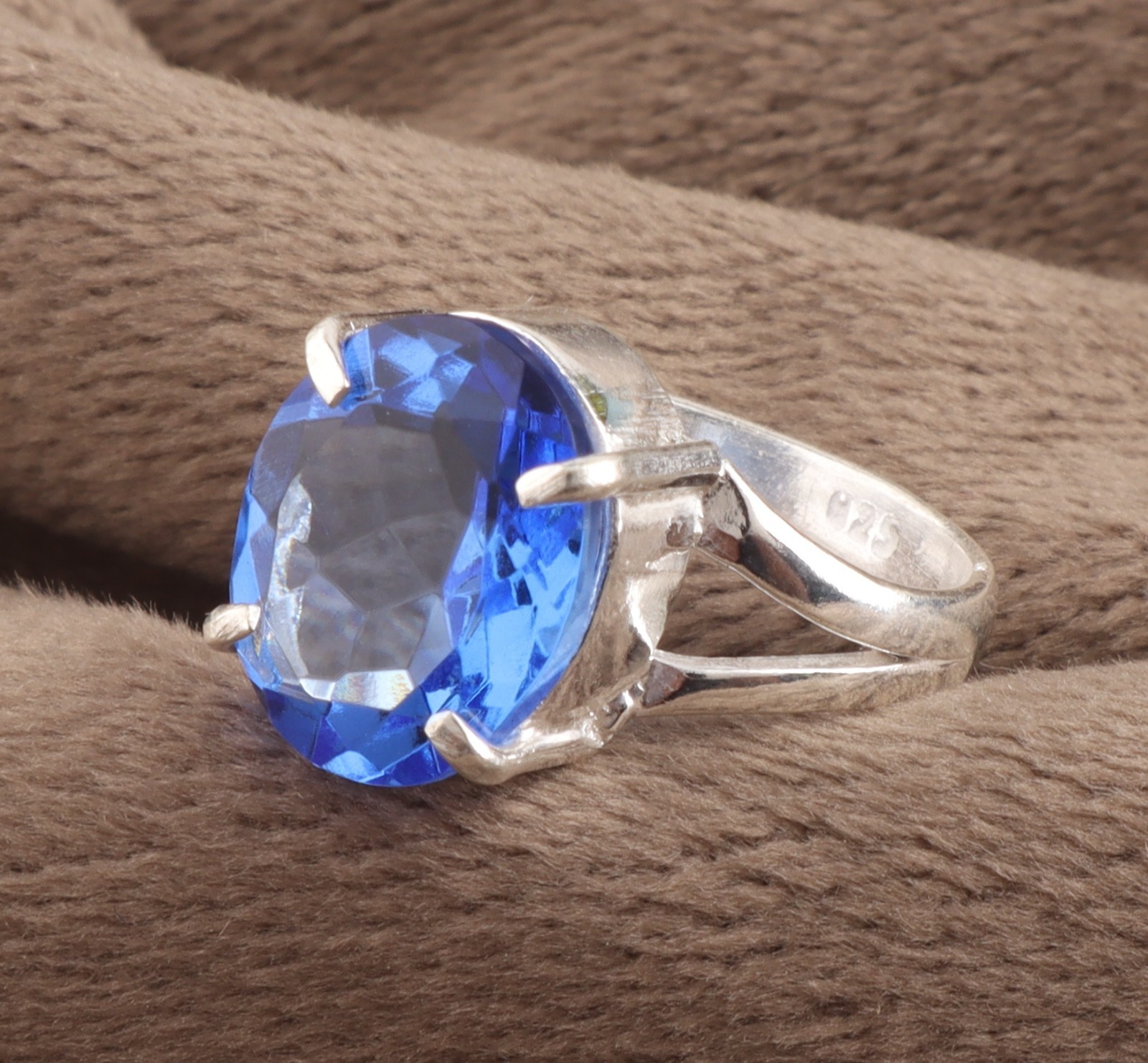 Tanzanite Quartz Gemstone 925 Sterling Silver Handmade Ethnic Jewelry Ring