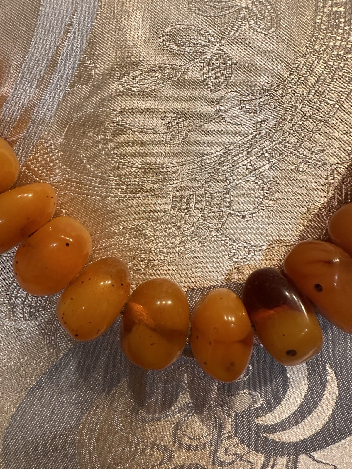 Antique Butterscotch Eggyolk Baltic Amber Necklace 103 grams G2U