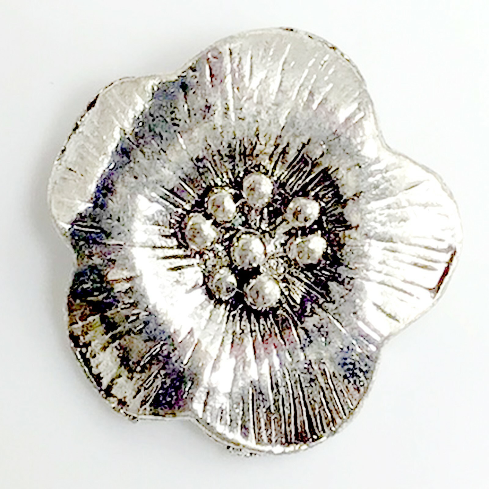Large Silver Pewter Flower Pendant 30mm 40mm 50mm Jewelry Making Free Shipping