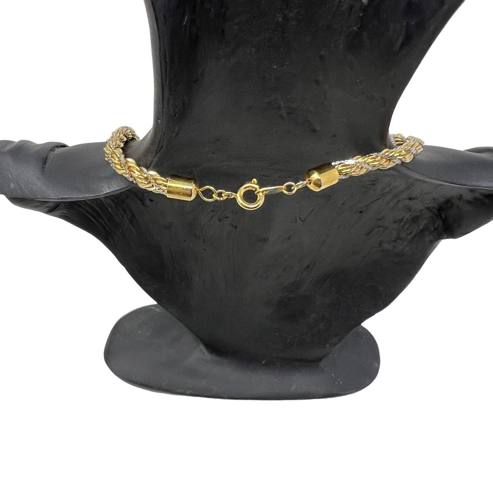 Rope Chain Silver and Gold Tone 5 mm 19 inches long