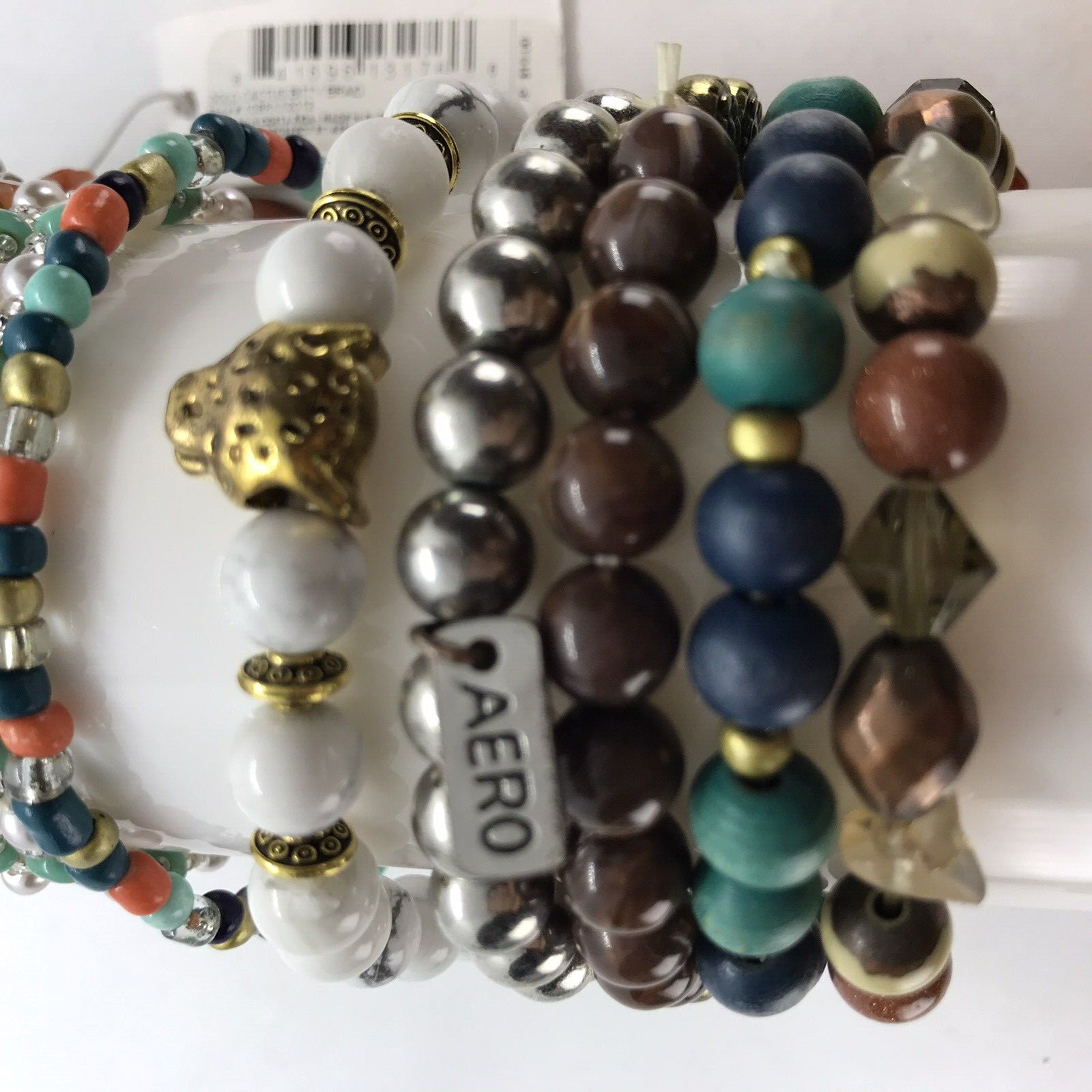 Bracelet Lot Bangles Bead Stretch mixed materials colorful Vtg to mod pure vida