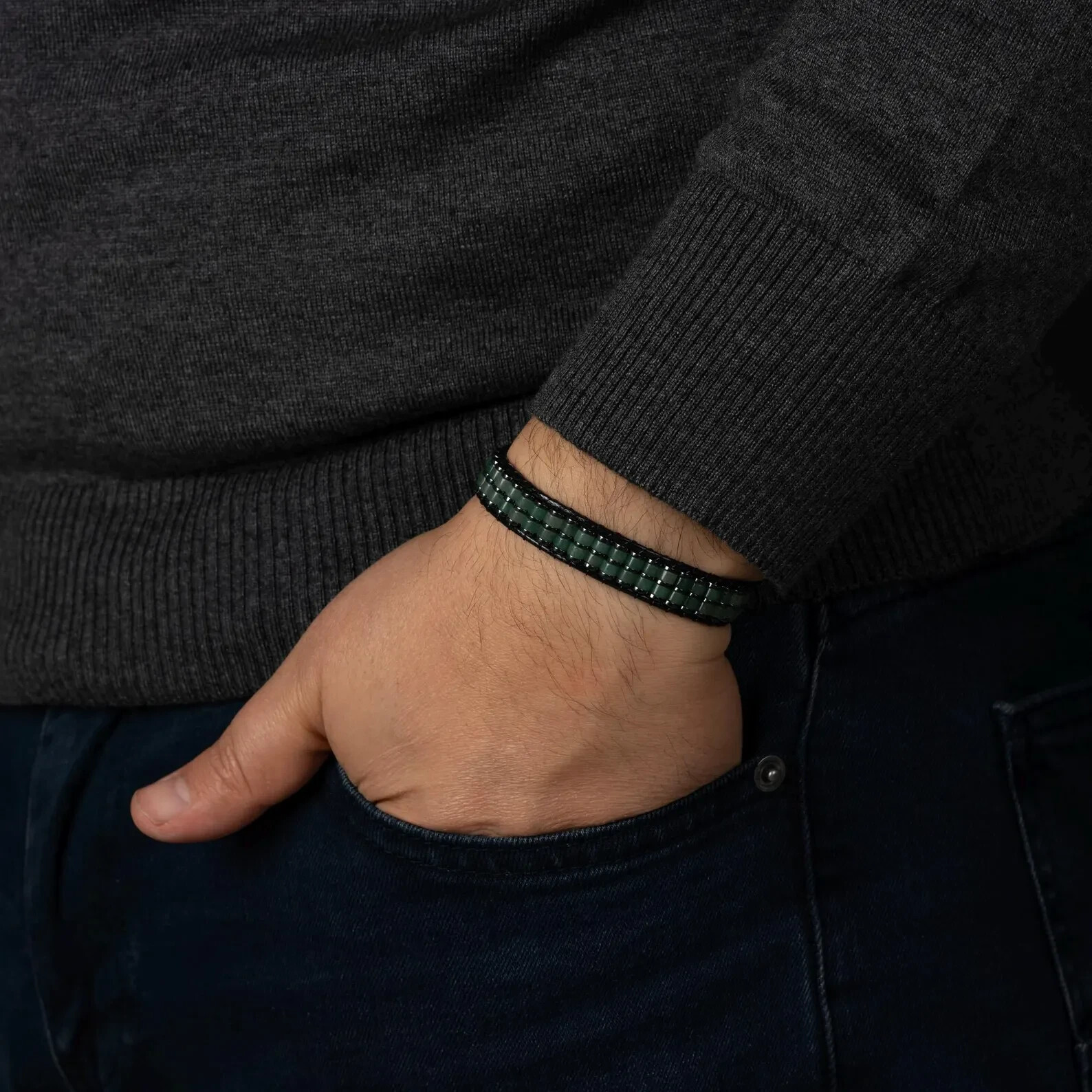 Green Aventurine Stainless Steel Bracelet Unisex Jewelry Healing Energy Gift