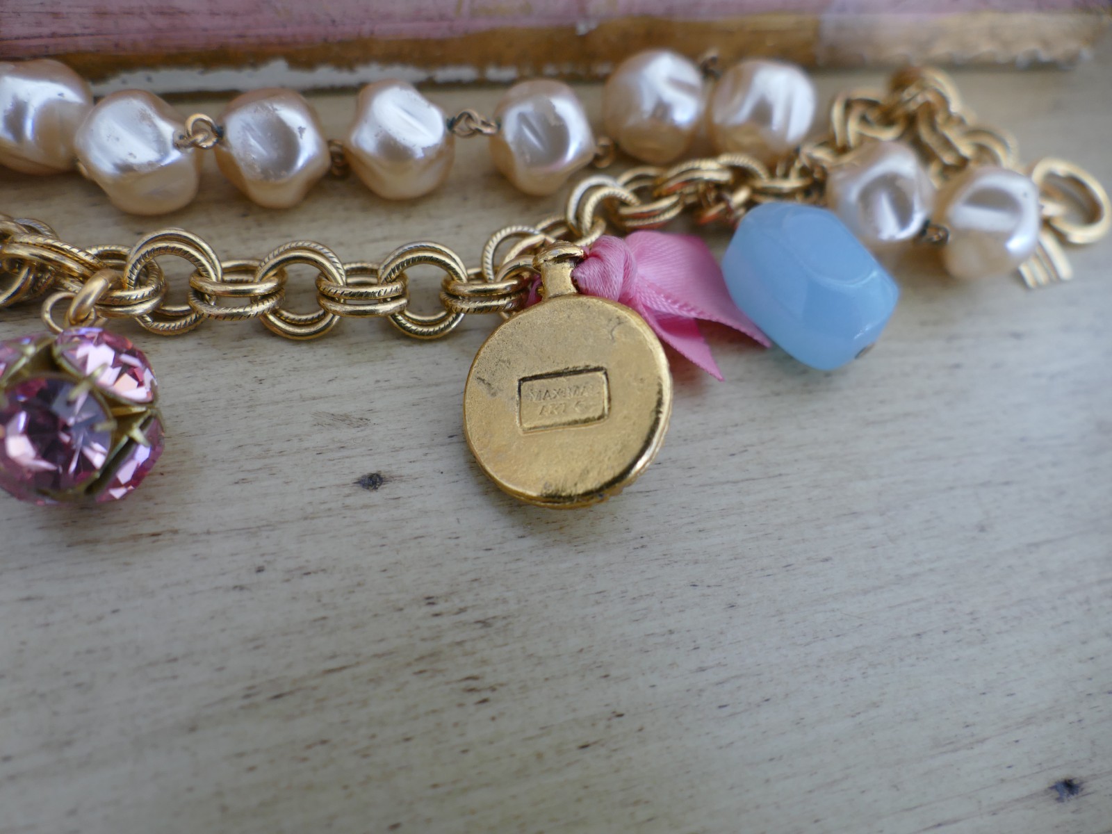 Vintage MAXIMAL ART John Wind Charm Bracelet Disney Ariel The Little Mermaid